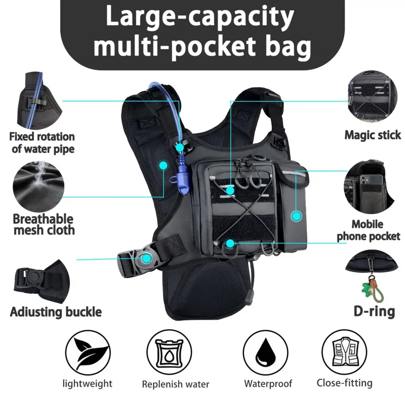 Running Gear Vest - ​High-Quality Tactical Vest Chest Bag with