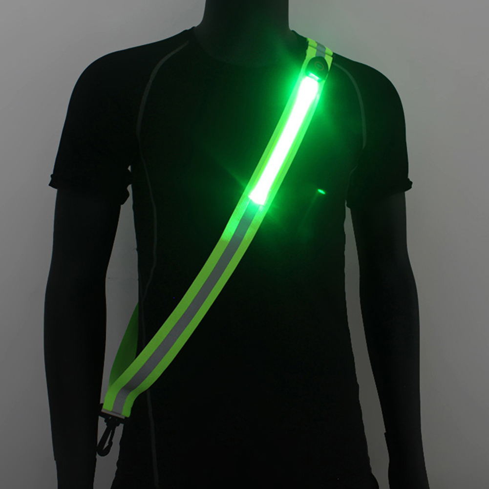 Running Gear Green - USB Rechargeable Reflective Walking Gear High