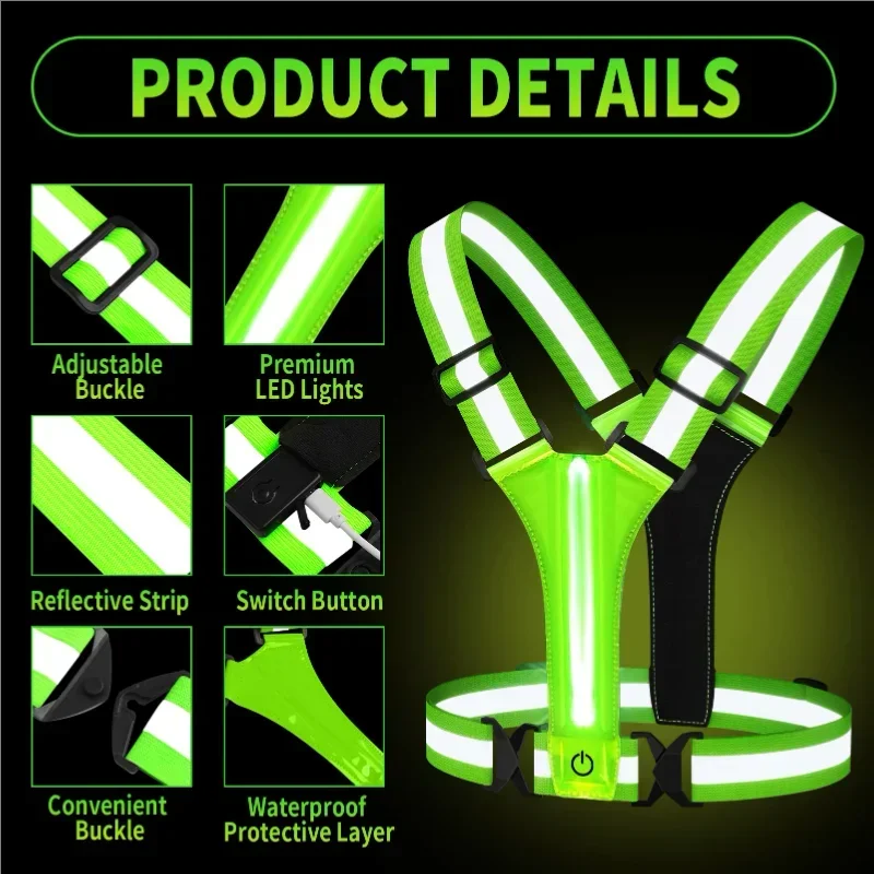 LED Reflective Vest Running Ge - Running Gear Night review and price