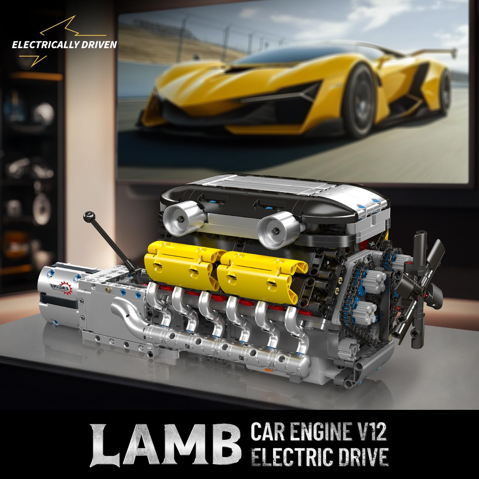 V12 Engine Model kit That Runs - Running Gear Engine review and price