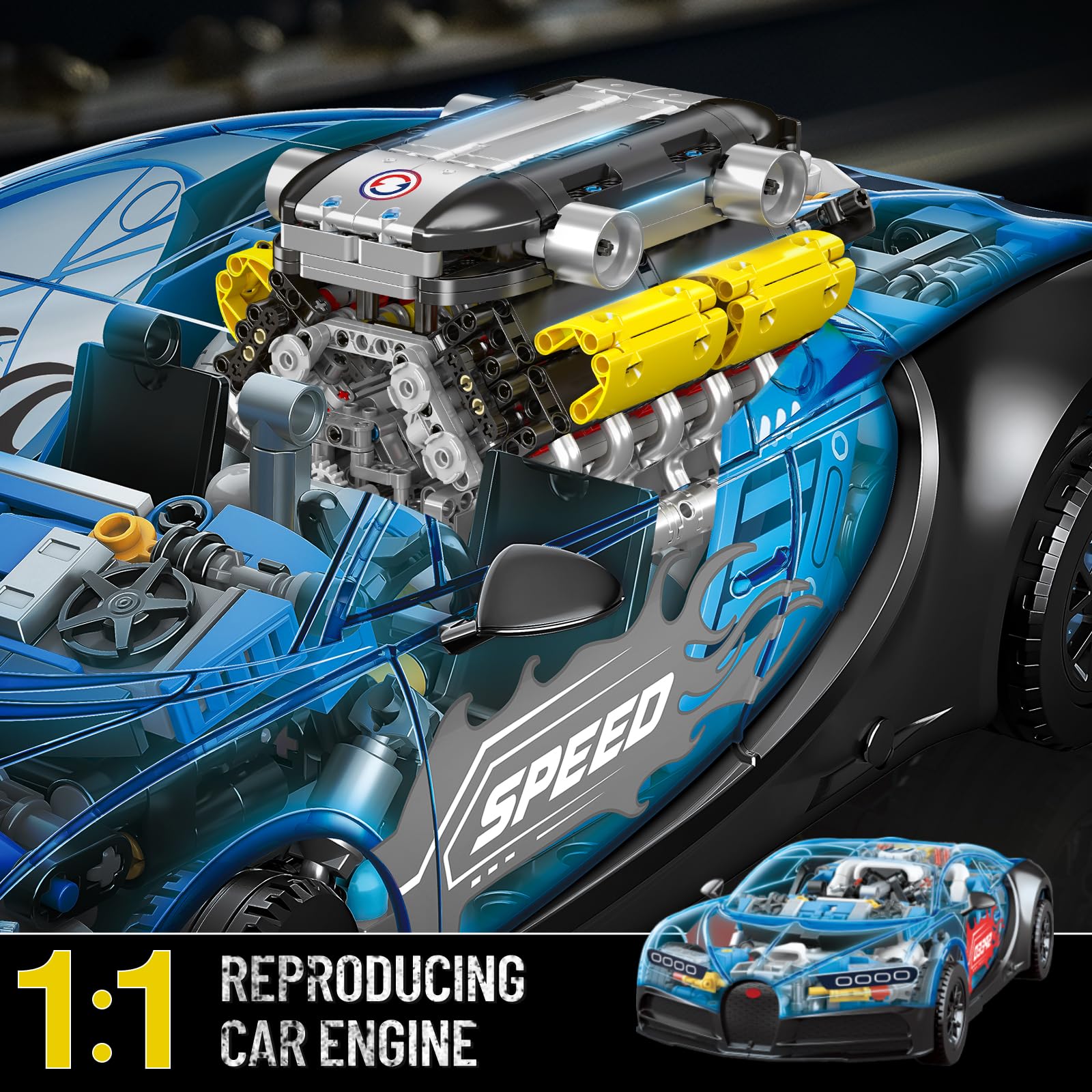 V12 Engine Model kit That Runs - Running Gear Engine review and price