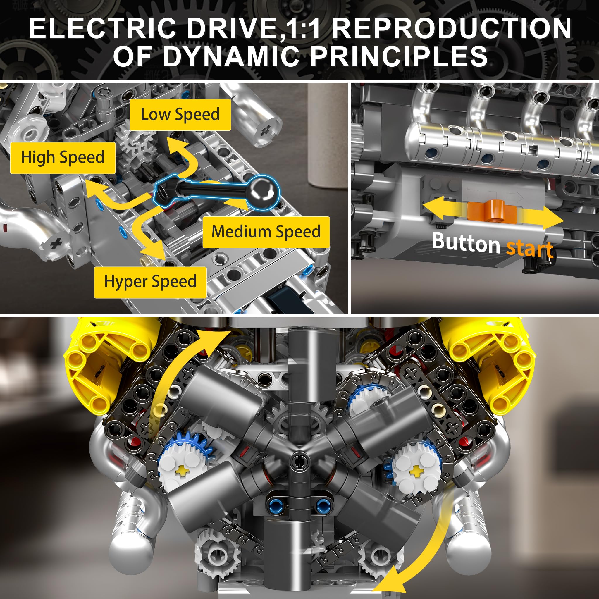 V12 Engine Model kit That Runs - Running Gear Engine review and price