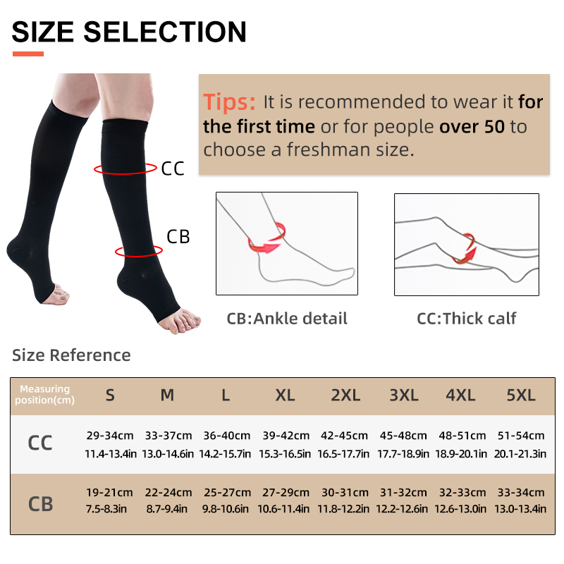 S-5XL 2pcs/Pair Medical Compre - Compression Calf Sleeve review and price